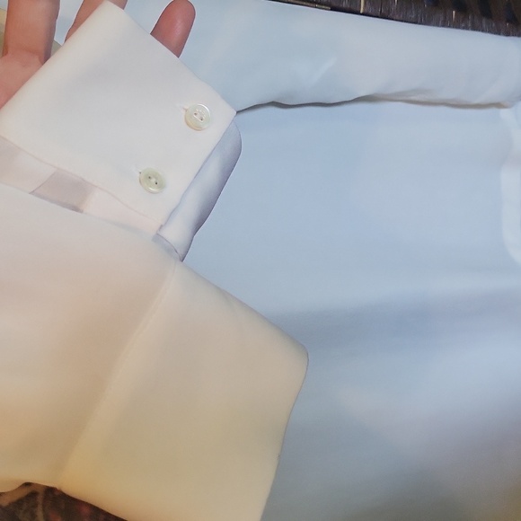 Vince Silk Cream Blouse - Picture 3 of 6